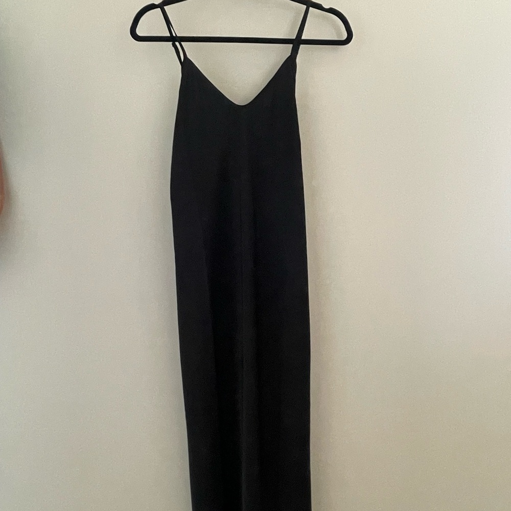 Banana Republic Black Silk Slip Dress
